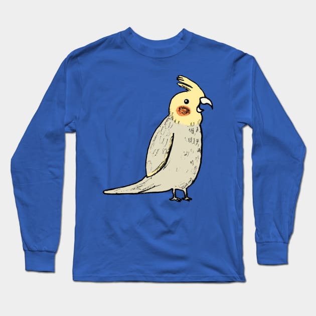 Happy Cockatiel Long Sleeve T-Shirt by Sophie Corrigan